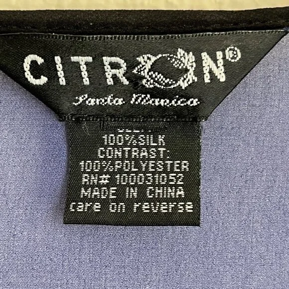 Citron Santa Monica Womens Silk & Polyester Sheer Tunic Blouse With Floral Print - Picture 4 of 7